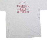 GILDAN Mens Grey Evangel University Graphic T-Shirt XL Short Sleeve Crew Neck