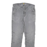 CARHARTT Mens Cotton Blend Grey Regular Straight Fit Trousers W32 L31 Workwear