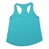NIKE Womens Turquoise Vest M Racer Back Cotton Blend Casual Gym Wear