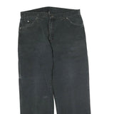 DICKIES Mens Jeans Black Regular Straight Denim W38 L31 Workwear Zip Closure