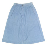 CORET CITY BLUES Womens Blue Cotton Blend A-Line Midi Woven Skirt Size M