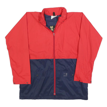 HELLY HANSEN Mens Red & Navy Zip Polyester L Outdoor Jacket Weatherproof