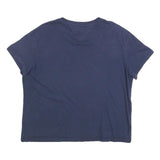 TOMMY JEANS Womens Navy Blue Graphic T-Shirt L Short Sleeve Crew Neck