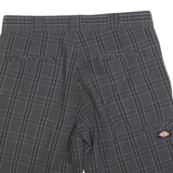 DICKIES Mens Shorts Grey Casual M W34 Plaid Cotton Blend Regular Fit