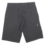DICKIES Mens Shorts Grey Casual M W34 Plaid Cotton Blend Regular Fit