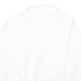 CHAMPION Womens White 1/4 Zip Sweatshirt M Cotton Blend Casual Pullover
