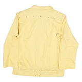 Womens Yellow Coach Jacket UK 12 Polyester Blend Woven Plain Button Long Sleeve