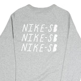 NIKE SB Mens Grey Sweatshirt Crew Neck S Cotton Blend Casual Pullover