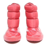 LACOSTE Womens Red Synthetic Ankle Boots UK 4 Stylish Casual Warm Buttons