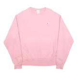 CHAMPION REVERSE WEAVE Womens Pink Crew Neck L Sweatshirt Cotton Pullover