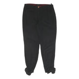 TED BAKER Womens Cotton Black Slim Straight Trousers W30 L26 Bow Detail