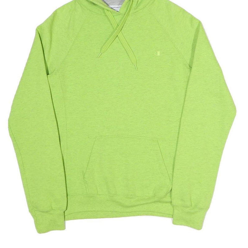 CHAMPION Womens Green Hoodie M Cotton Blend Pullover Casual Essential