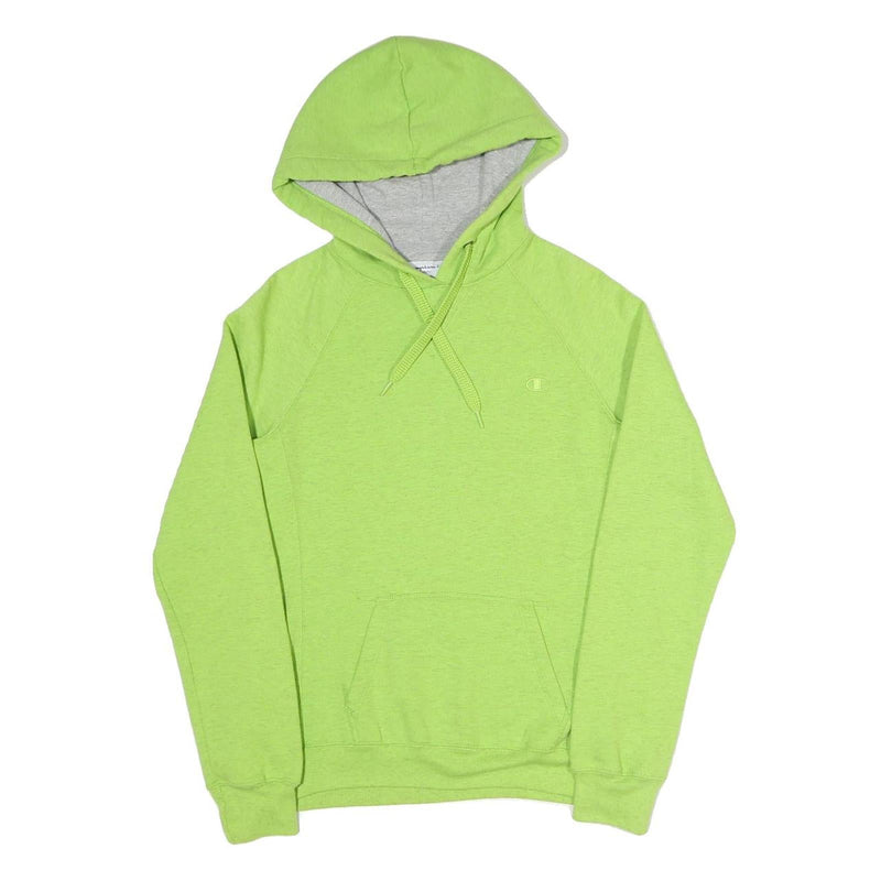 CHAMPION Womens Green Hoodie M Cotton Blend Pullover Casual Essential