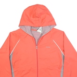 REEBOK Womens Orange & Grey Lightweight Zip Jacket XL Polyester Blend Sportswear