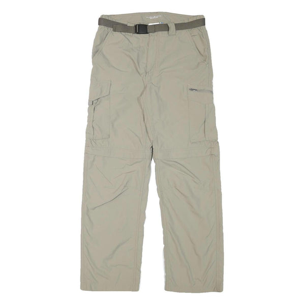 COLUMBIA Mens Polyester Blend Beige Regular Fit Straight Leg Trousers W28 L28