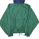 SAN FRANCISCO SPORT Mens Blue & Green Hooded Jacket L Polyester Blend Zip