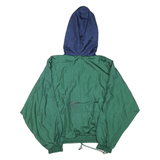SAN FRANCISCO SPORT Mens Blue & Green Hooded Jacket L Polyester Blend Zip