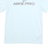 NIKE Mens White Nike Pro Graphic T-Shirt S Short Sleeve Crew Neck Sportswear