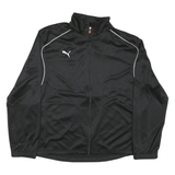 PUMA Mens Black Zip Track Jacket L Polyester Plain Sportswear Leisure