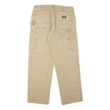 DICKIES Mens Beige Regular Fit Straight Denim W32 L30 Workwear Utility Jeans