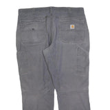 CARHARTT Mens Cotton Blend Grey Relaxed Fit Straight Leg Trousers W40 L32