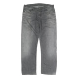 CARHARTT Mens Grey Regular Fit Straight Cotton Jeans W36 L27 Button Closure