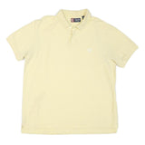 CHAPS Mens Yellow Basic Cotton Blend Short Sleeve Polo Shirt L Classic Fit
