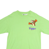DISNEY Womens Green Tigger Graphic T-Shirt L Short Sleeve Crew Neck Cartoon