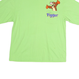 DISNEY Womens Green Tigger Graphic T-Shirt L Short Sleeve Crew Neck Cartoon