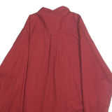 DOCKERS Mens Red Shirt XL Cotton Button Down Long Sleeve Casual
