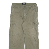 DICKIES Mens Jeans Khaki Relaxed Cargo Denim Raw W33 L29 Durable Workwear