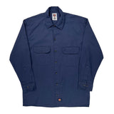 Dickies Shirt - Medium Navy Polyester Blend