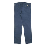 CARHARTT Mens Cotton Blend Blue Slim Straight Trousers W32 L32 Casual Workwear