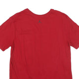 NIKE Mens Red Jordan Graphic T-Shirt L Short Sleeve Crew Neck Basketball Print