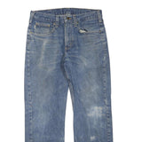 CARHARTT Womens Jeans Blue Regular Straight Denim Rinse W32 L30 Durable Workwear