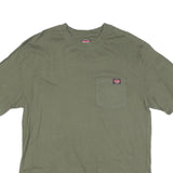 WRANGLER Mens Green Pocket T-Shirt L Short Sleeve Crew Neck Cotton Blend