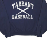 JERZEES Mens Navy Blue Tarrant Baseball Crew Neck M Cotton Blend Sweatshirt