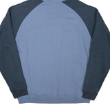 REEBOK Mens Blue & Navy Pullover Hoodie S Athletics Logo Sweatshirt