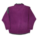 THE NORTH FACE Mens Purple & Grey Fleece Jacket XL Polyester Blend Zip Casual