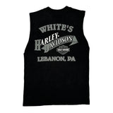 Eagle Print Harley Davidson Graphic Vest - Medium Black Cotton