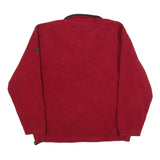 IZOD Mens Red Polyester Plain 1/4 Zip Jumper L Performance Casual Comfort