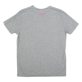 PUMA Womens Grey & Pink Graphic T-Shirt L Short Sleeve Crew Neck Casual Wear