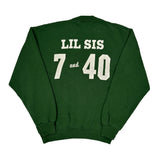 Made In USA Russell Athletic College Sweatshirt - Medium Green Cotton