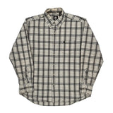 Timberland Checked Shirt - Large Gray Cotton