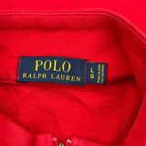 Polo By Ralph Lauren 1/4 Zip - Large Red Cotton