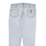 CARHARTT Mens Regular Fit Light Blue Denim Jeans W38 L32 Zip Classic Pockets