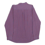 CHAPS Mens Red & Blue Checked Shirt XL Classic Cotton Blend Long Sleeve Button