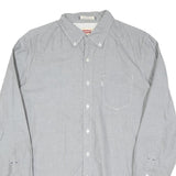 LEVI'S Mens Grey Cotton Blend Button-Down Shirt M Classic Fit Casual
