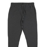 AMISU Womens Synthetic Black Slim Straight Trousers W28 L27 Pinstripe