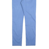 SORBINO Womens Cotton Blend Blue Slim Straight Trousers W32 L30 Stylish Zip